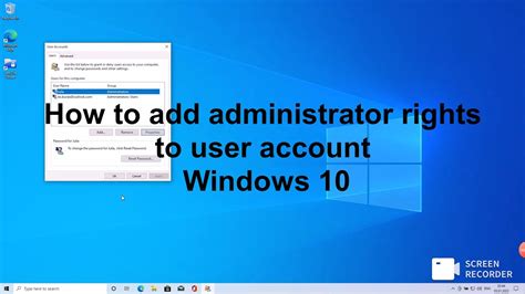 How do I regain administrator rights on Windows 10?