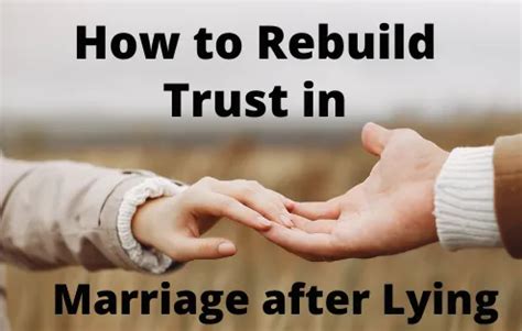 How do I regain my wife's trust after lying?