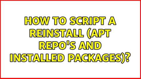 How do I reinstall a package in apt?