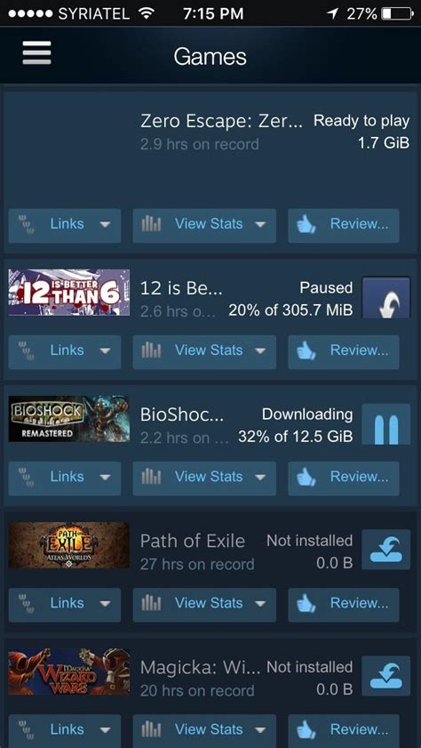 How do I remotely download from Steam app?