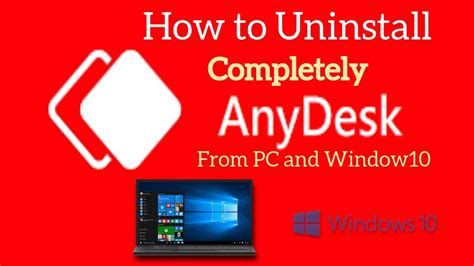 How do I remove AnyDesk from my computer?