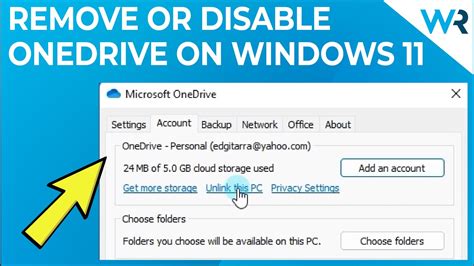 How do I remove OneDrive from Windows 11?