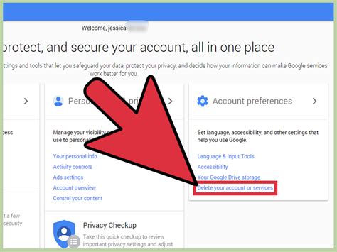 How do I remove a Google account from C?