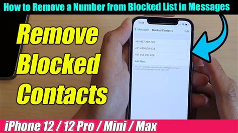 How do I remove a blocked number from my list?