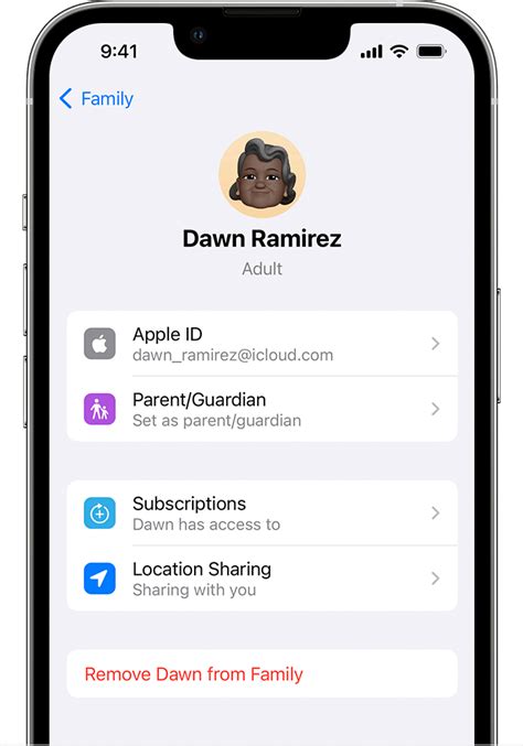 How do I remove a child under 13 from Apple Family Sharing?