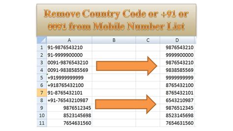 How do I remove a country code?
