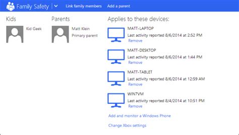 How do I remove a device from family safety?