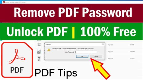 How do I remove a password from a PDF without Acrobat?
