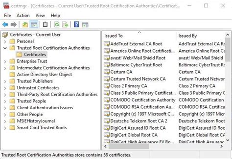 How do I remove a root certificate from Windows 10?
