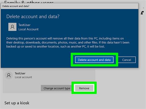 How do I remove a user from my Microsoft account?