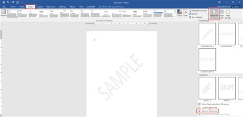 How do I remove a watermark from multiple pages in Word?