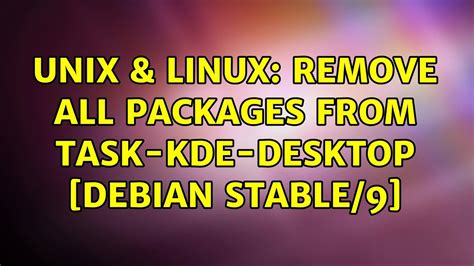 How do I remove all KDE packages from Debian?