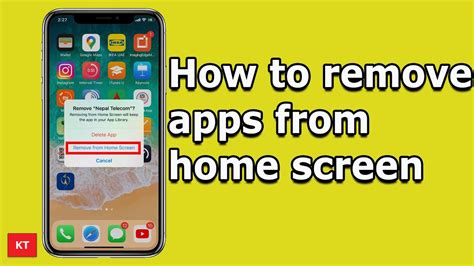 How do I remove an app from my home screen without deleting it?