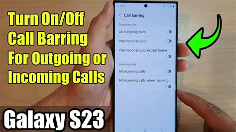 How do I remove call barring from my phone?