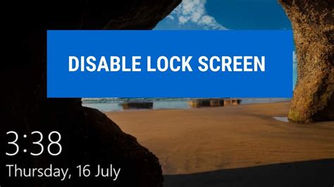 How do I remove lock screen in Windows 10?