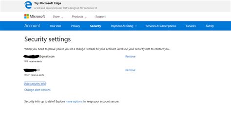 How do I remove my mobile number from my Microsoft account?