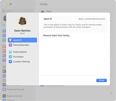 How do I remove myself from Apple family?
