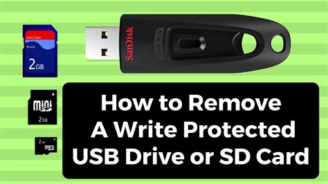 How do I remove write lock from USB?