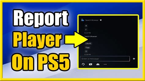 How do I report a message on PS5?