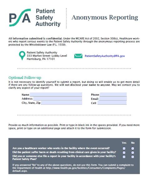 How do I report an anonymous PA?