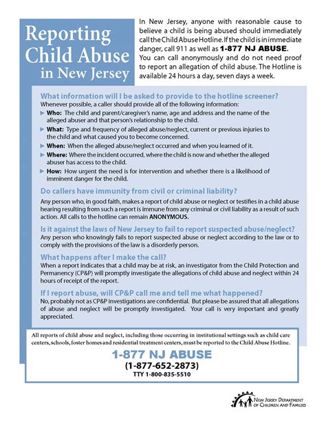 How do I report child neglect anonymously in NJ?