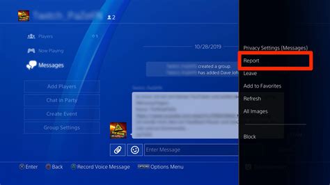 How do I report someone on PlayStation?