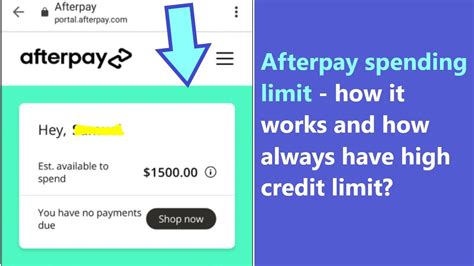 How do I request a higher limit on Afterpay?