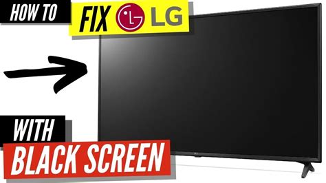 How do I reset my LG TV when the screen is black?