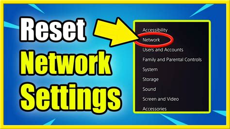 How do I reset my network settings on PS5?