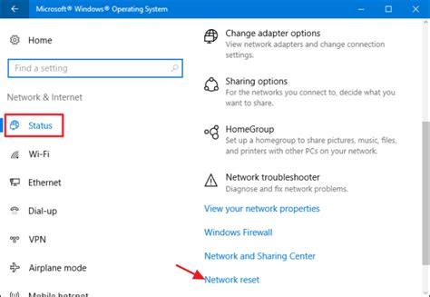 How do I reset my network settings on Windows 10?