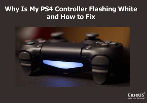 How do I reset my ps4 controller flashing white?