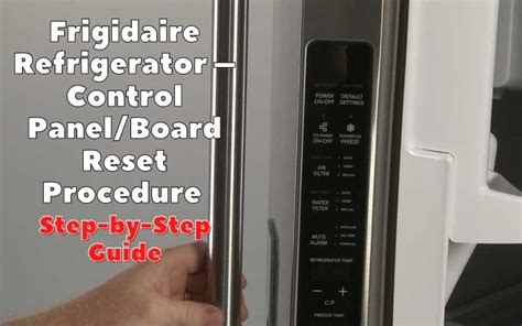 How do I reset my refrigerator control panel?