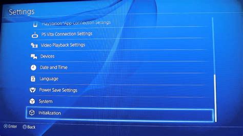 How do I reset my second hand PS4?