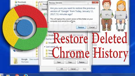 How do I restore Chrome history?