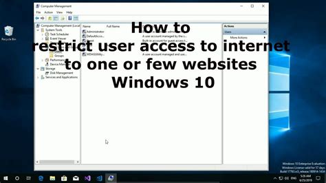 How do I restrict Internet access on Windows?