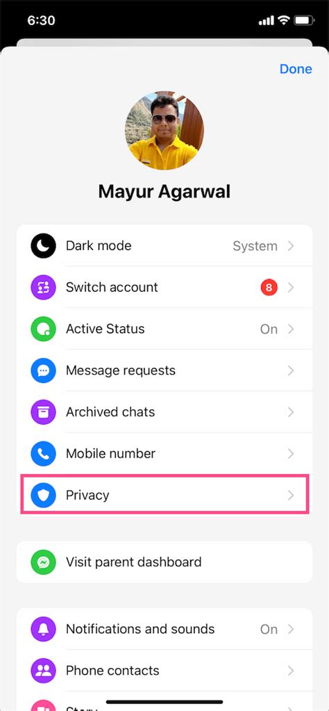 How do I restrict messages on Messenger?