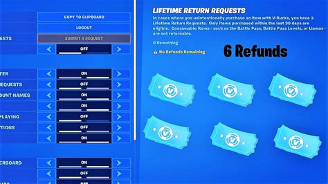 How do I return money to Fortnite?