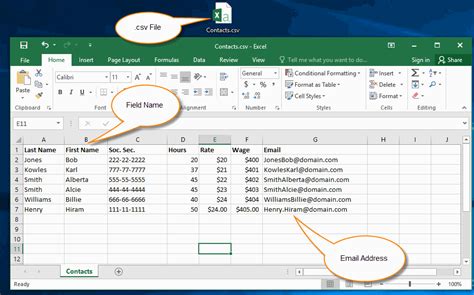 How do I save a CSV file in Excel?