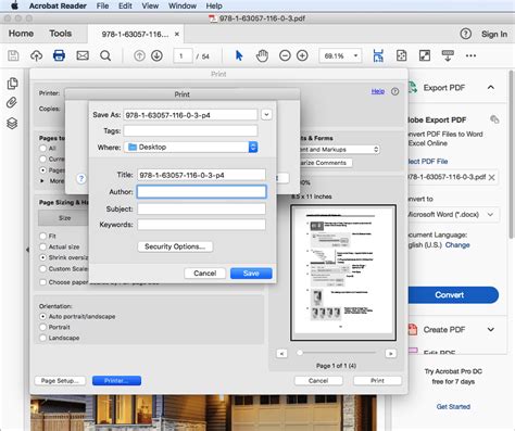 How do I save a PDF on my Windows laptop?