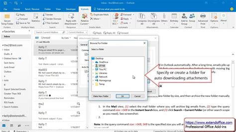 How do I save attachments in a folder in Outlook macro?