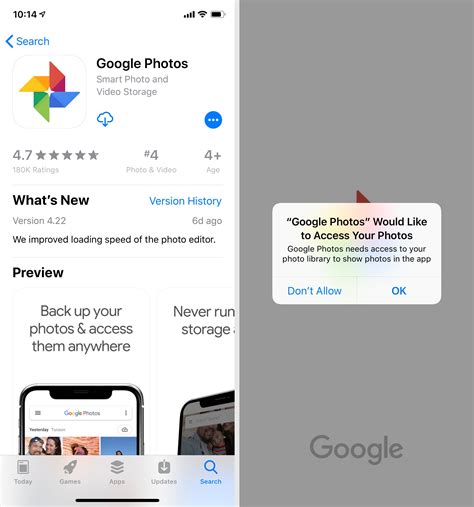 How do I save photos from Google Photos to my iPhone?