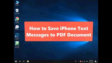How do I save text messages as a PDF?