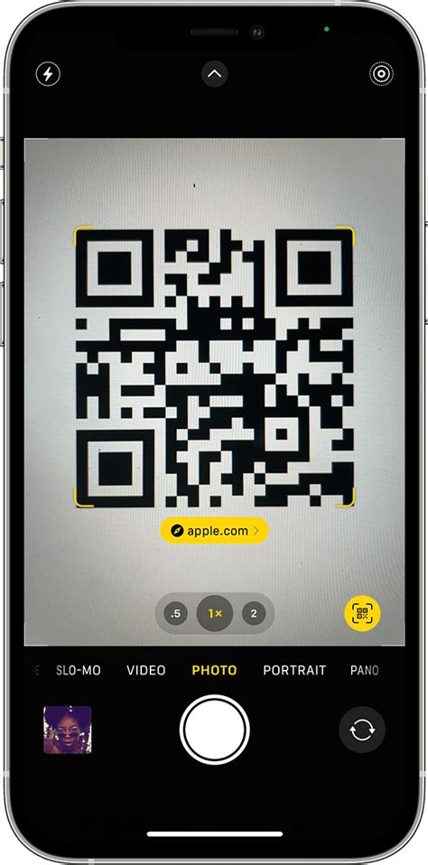 How do I scan a QR code inside my iPhone without using another iPhone?