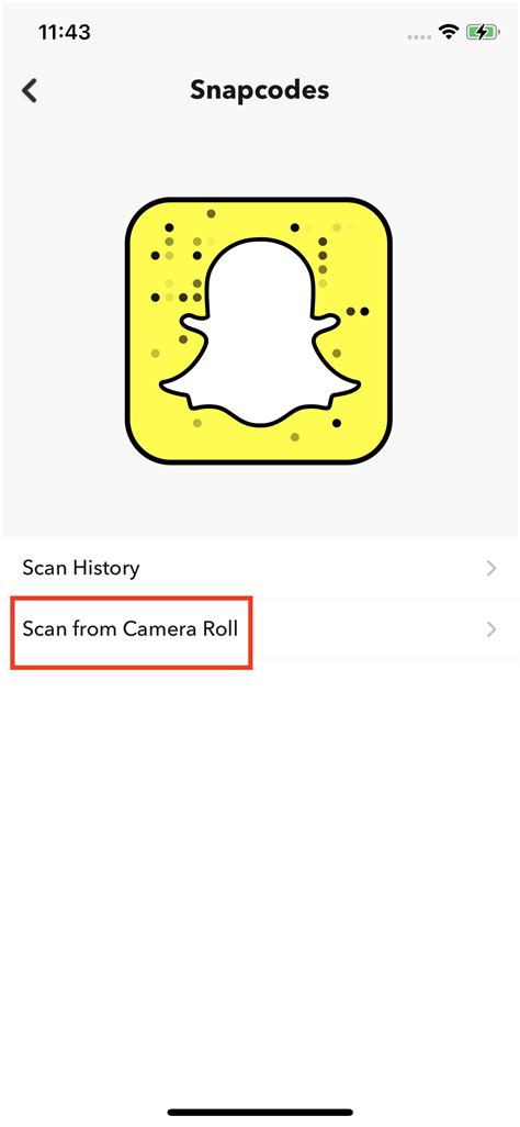 How do I scan a Snapcode screenshot?