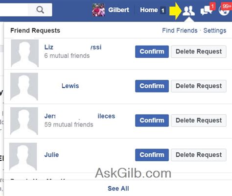 How do I see deleted friend requests on Facebook?