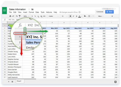 How do I select 100 rows in Google Sheets?