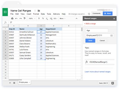 How do I select a large range of cells in Google Sheets?
