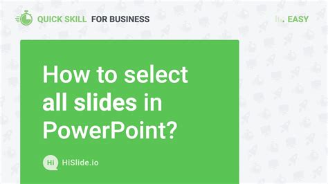 How do I select all slides at once?