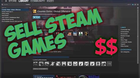 How do I sell Steam games from my library?