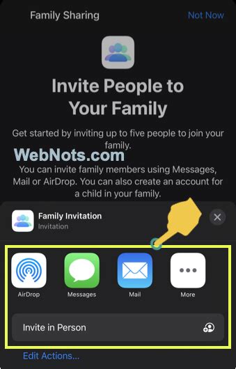 How do I send Family Sharing?